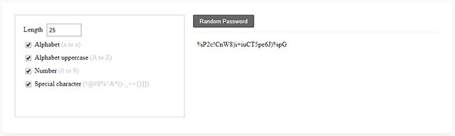 Tạo ngẫu password (Random password)